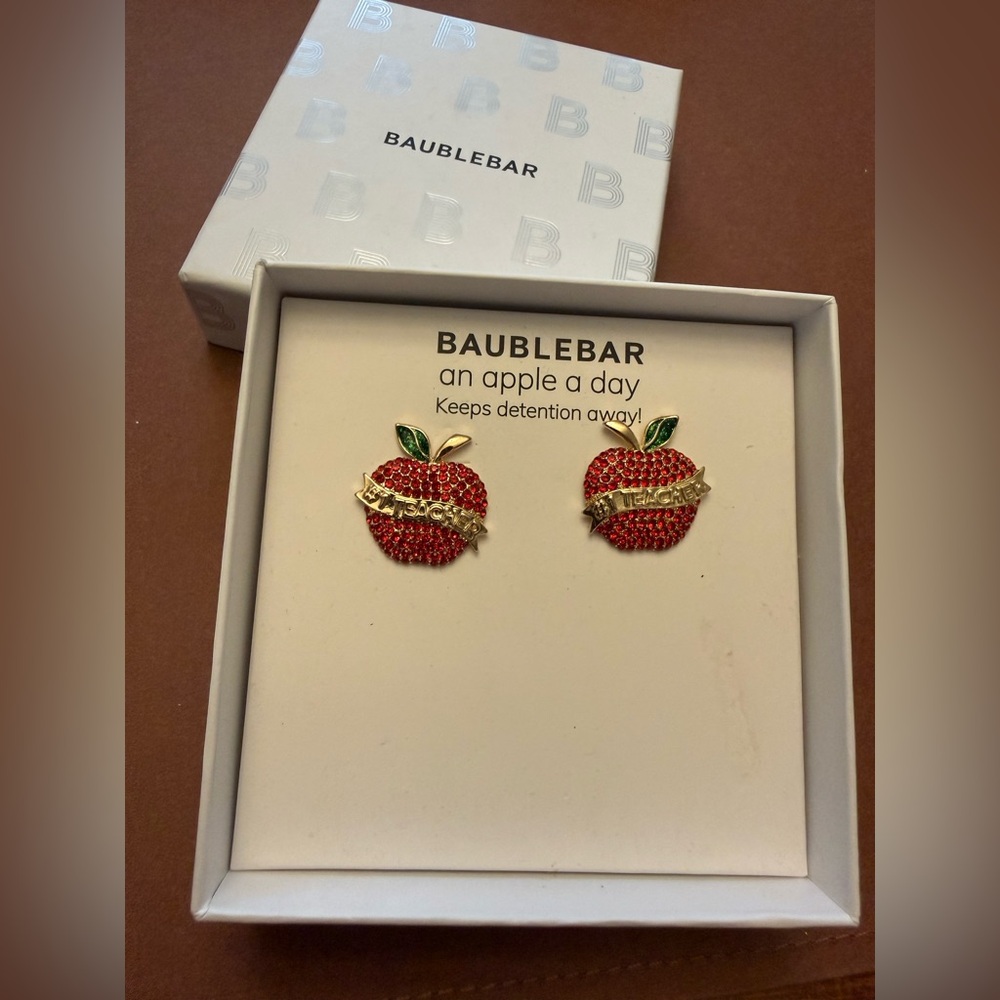 Baublebar Red Apple Stud Earrings